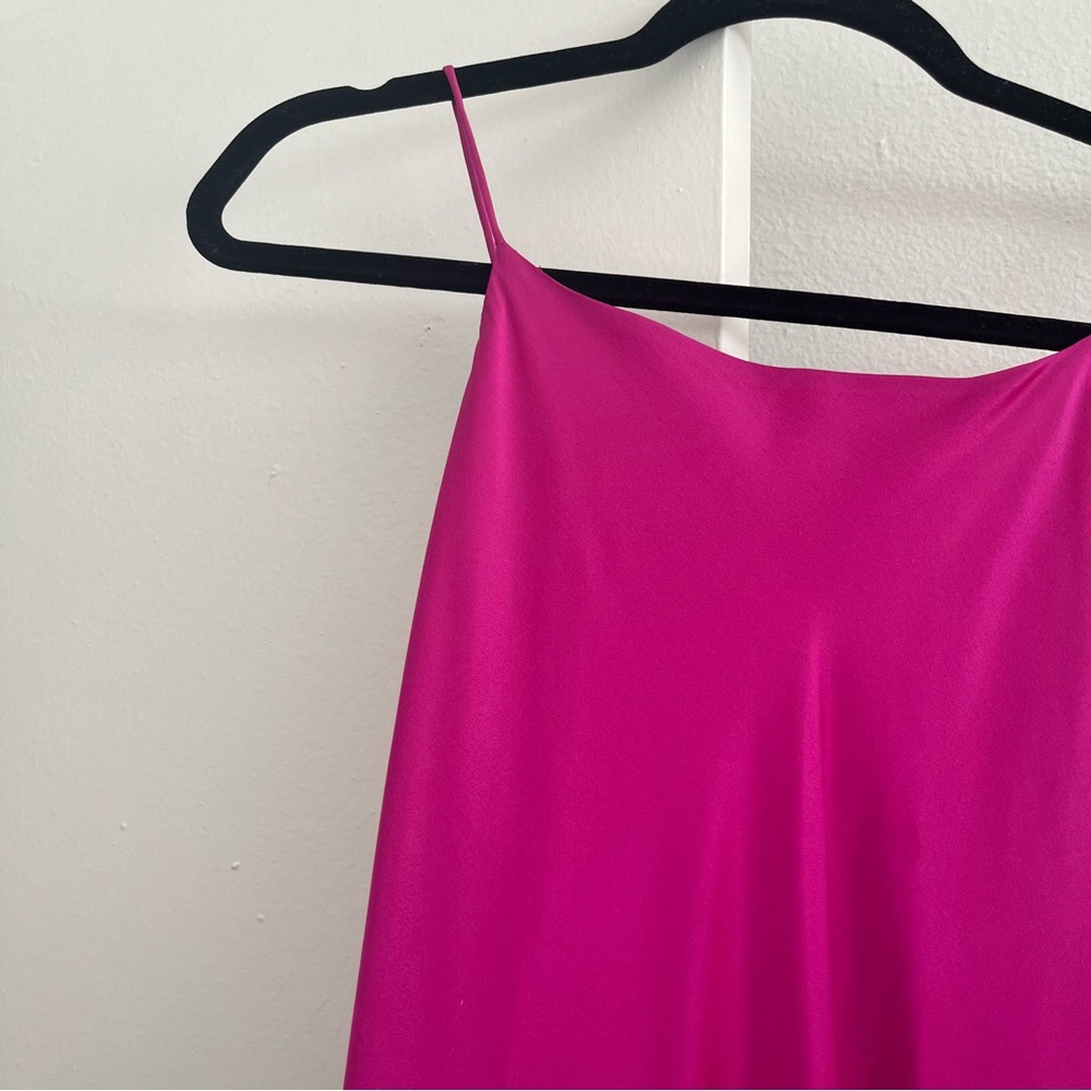 Hot Pink Manolo Silk Maxi Dress